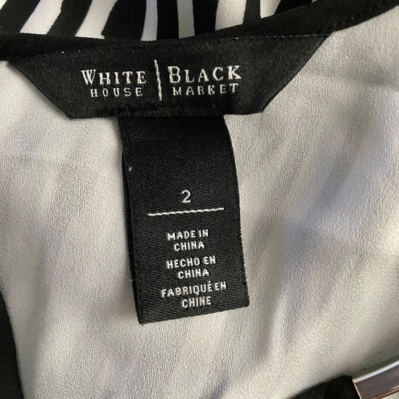 White House Black Market Women’s Sleeveless Striped Split Flowy Maxi Dress Sz 2 - Picture 9 of 11